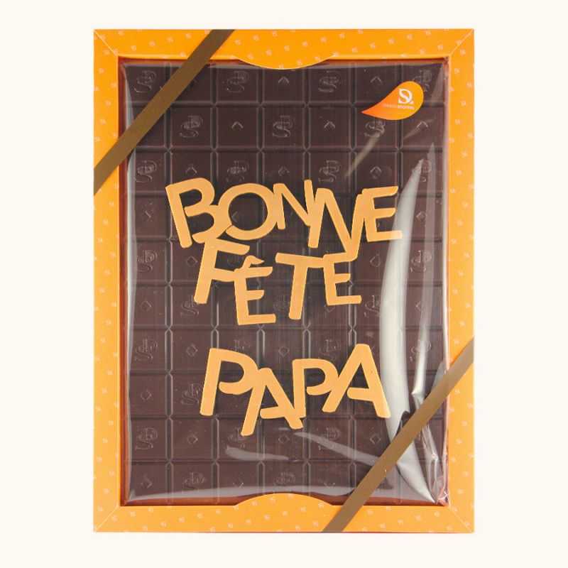 Tablette XXL Bonne Fête Papa Choc'Noir