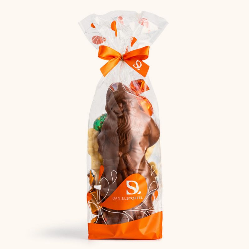 sachet sujet noel 50 gr chocolat Léonidas et 6 boules de noël 120 gr