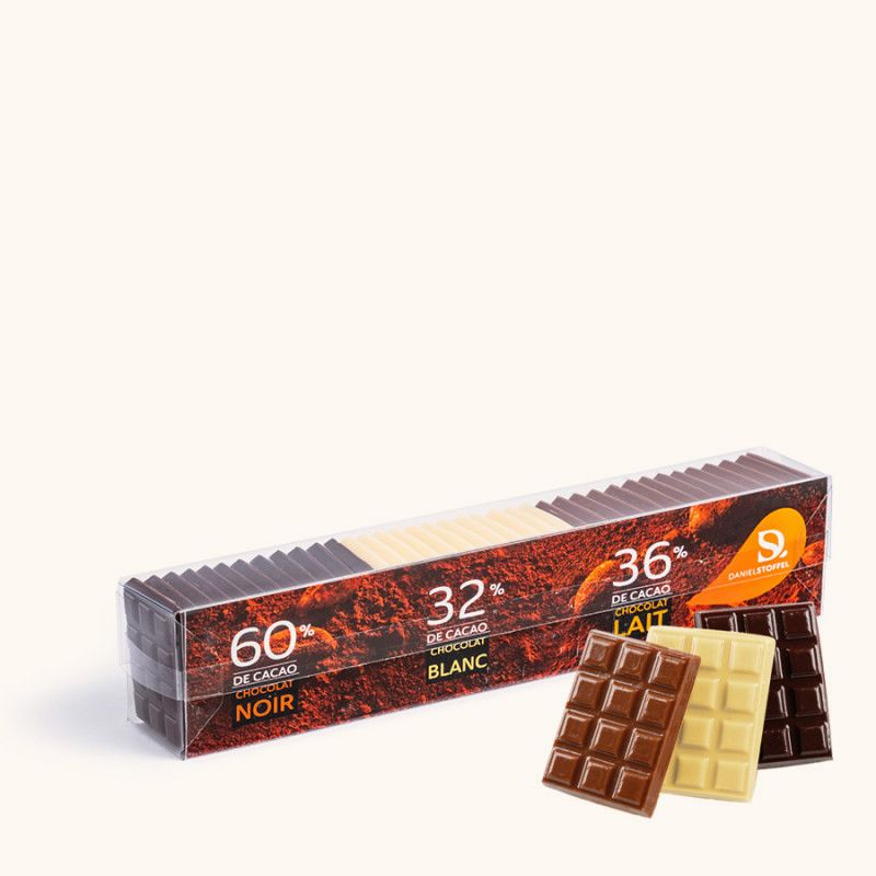 Trio Chocolat Blanc, Lait et Noir