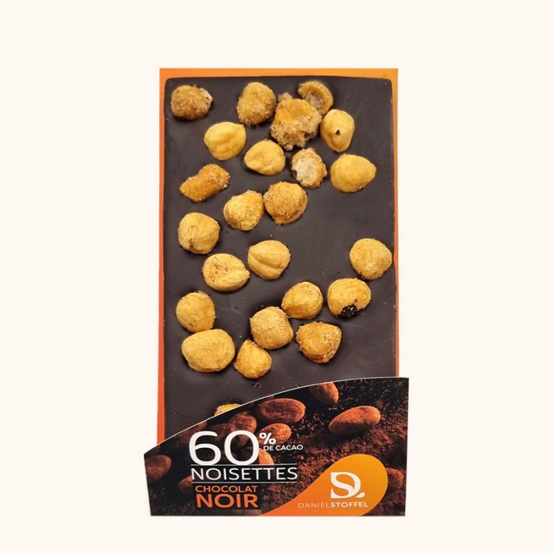 Tablette Chocolat Noir Aux Noisettes 60%