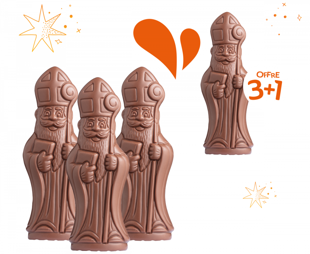 Papa Noël St Domingue chocolat noir 70%-Collection Noël-Chocolat Daniel  Stoffel : maître chocolatier en Alsace depuis 1963