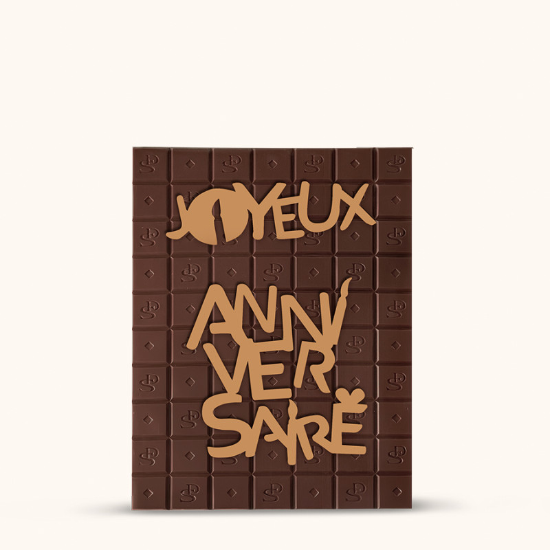 Tablette XXL Joyeux Anniversaire chocolat noir
