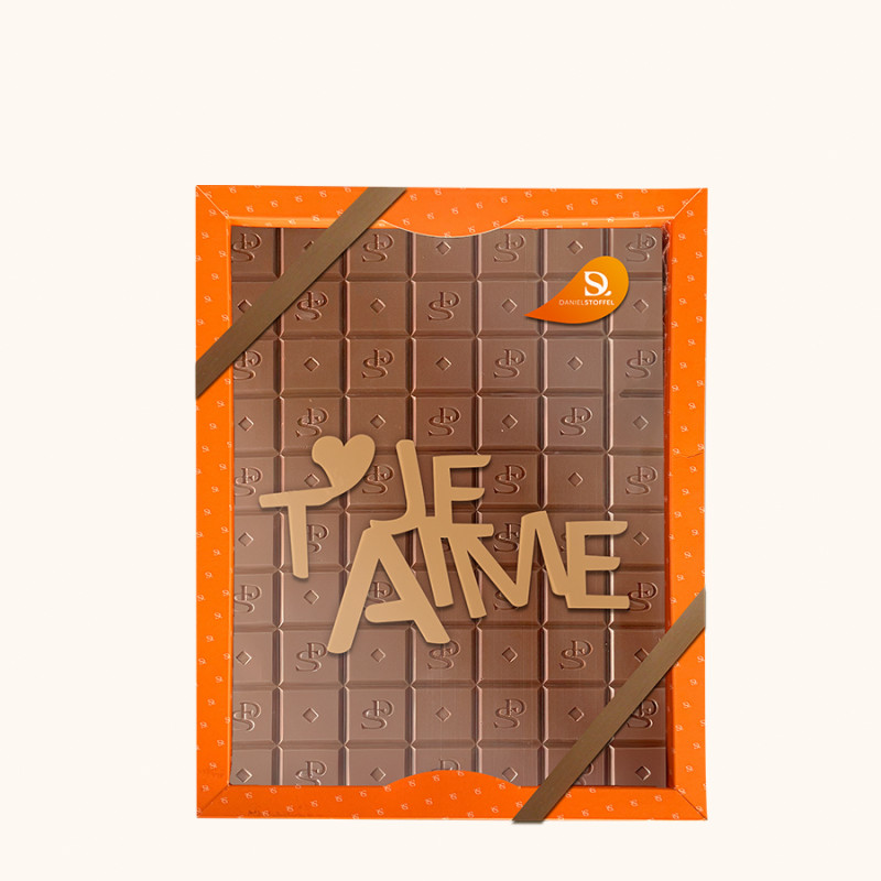 Tablette XXL JE T'AIME Chocolat Au Lait