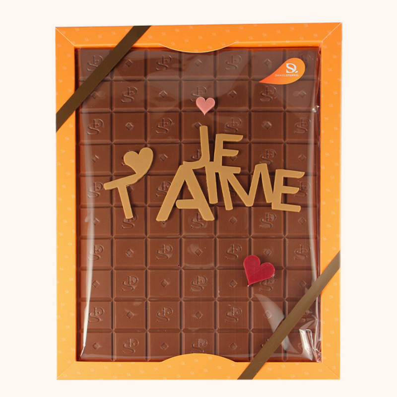 Tablette XXL JE T'AIME Chocolat Au Lait