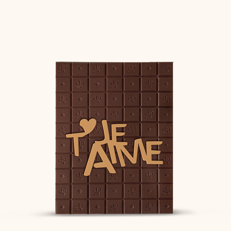 Tablette XXL JE T'AIME Chocolat Noir