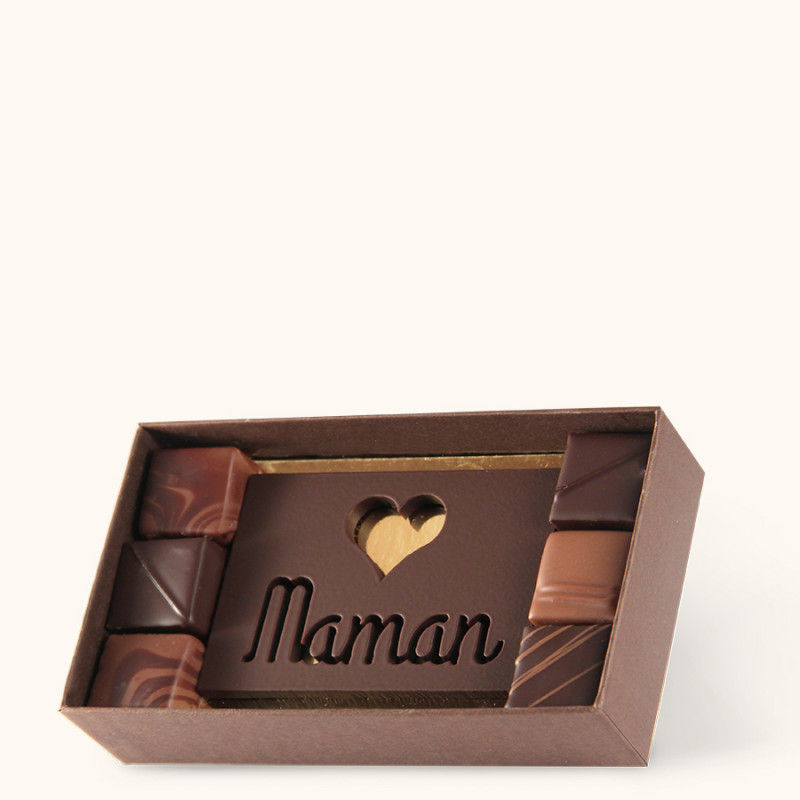 Ecrin bonne Fête Maman Choc'Noir