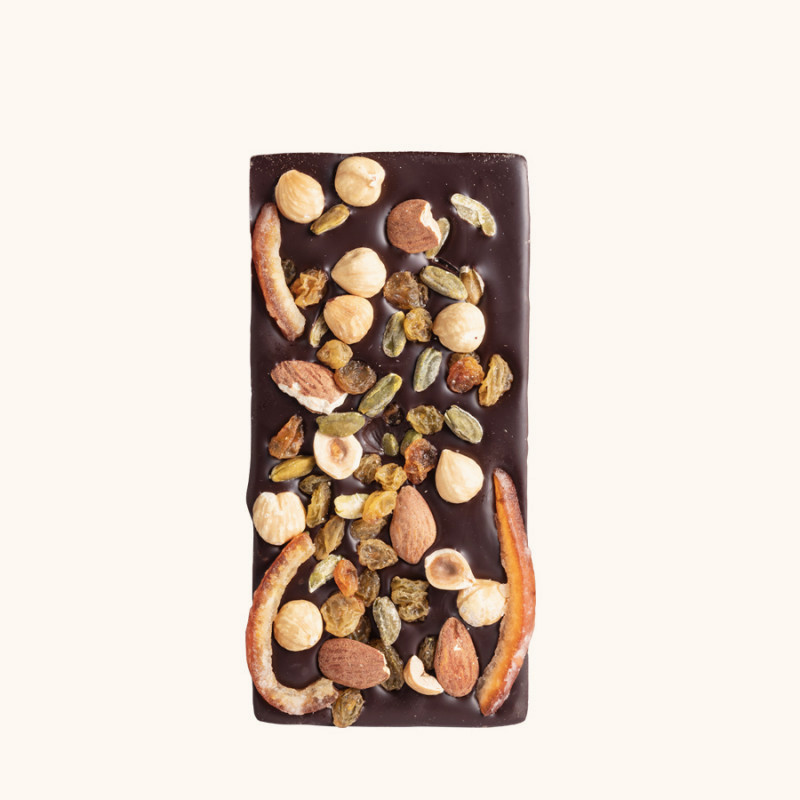 Tablette Mendiant chocolat Noir 65%