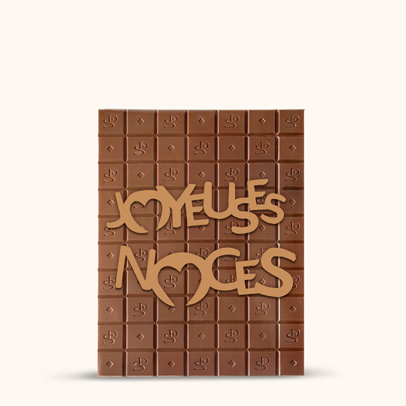 TABLETTE XXL JOYEUSES NOCES CHOCOLAT AU LAIT