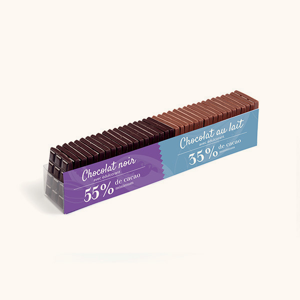 Duo 2 chocolats avec édulcorant