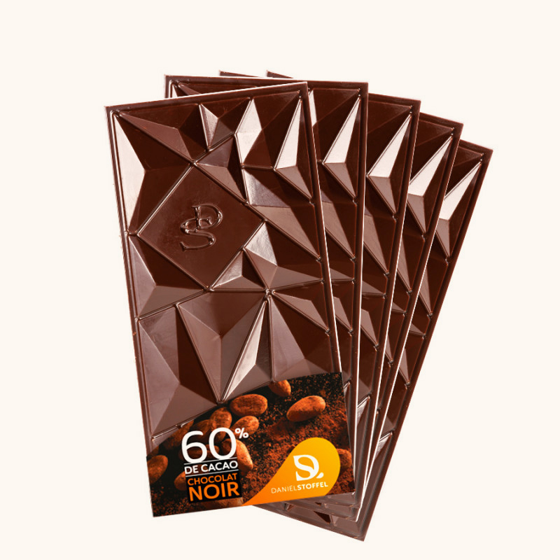 Lot de 5 tablettes chocolat Noir 60%