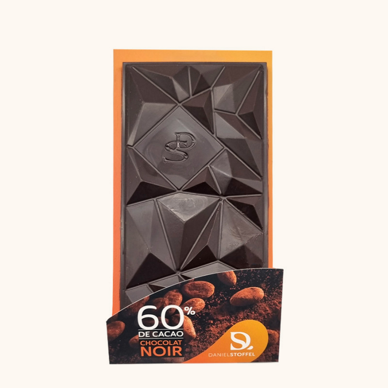 Tablette chocolat noir sans sucre ajouté (édulcorant : maltitol) – Cacao  55,7% minimum – 100g