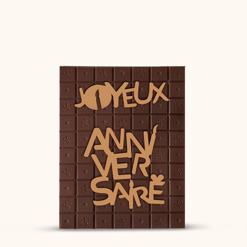 Tablette XXL Joyeux Anniversaire chocolat noir
