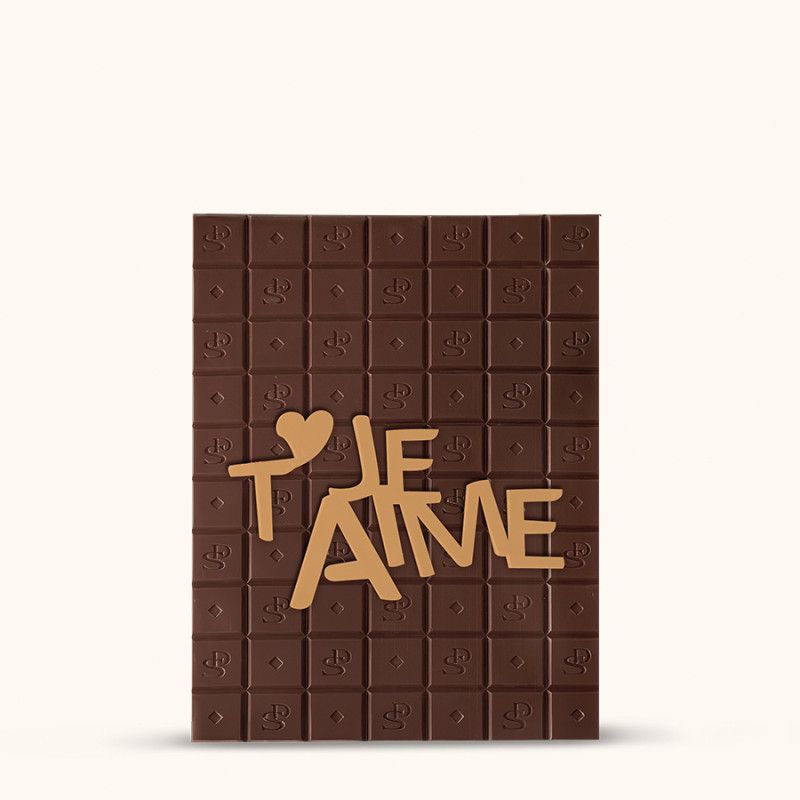 Tablette XXL JE T'AIME Chocolat Noir