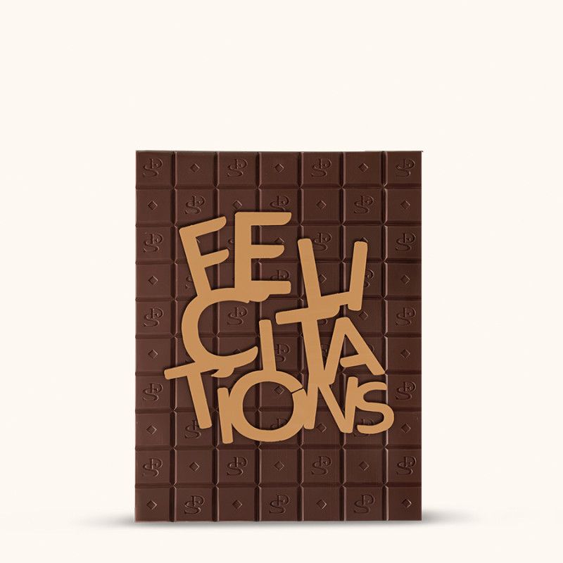 TABLETTE XXL FELICITATIONS CHOCOLAT NOIR